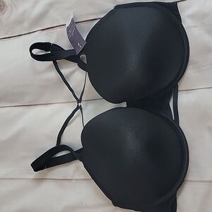 Cacique The Seriously Sexy Boost Balconette size 40DDD Black Strappy Bra New